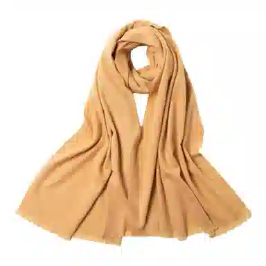 红豆 短顺平纹 山羊绒 绒线围巾 男女同款情侣款