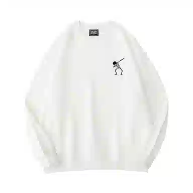 莫代尔 秋冬个性慵懒舒适百搭时尚圆领嘻哈潮流风多色可选长袖设计感卫衣打底衣 男女同款