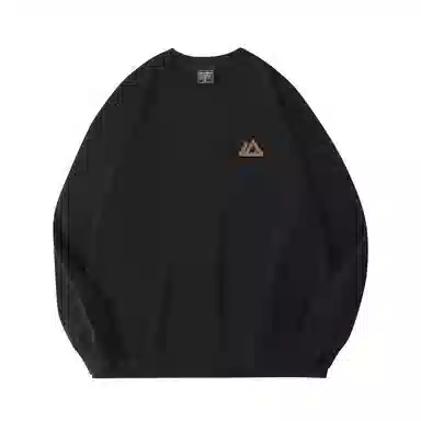 莫代尔 秋冬个性慵懒舒适百搭时尚圆领设计感嘻哈潮流风长袖卫衣打底衣 男女同款