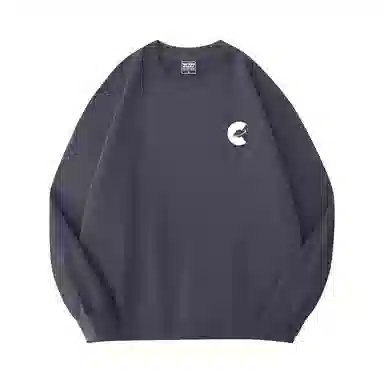 莫代尔 秋冬个性慵懒舒适时尚圆领嘻哈潮流风百搭长袖设计感卫衣打底衣 男女同款