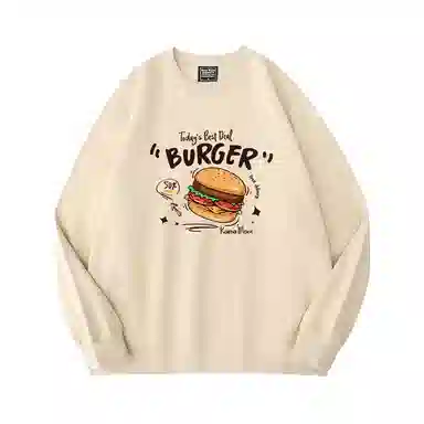 莫代尔 秋冬个性慵懒舒适百搭时尚圆领嘻哈潮流风长袖设计感多色可选卫衣打底衣 男女同款