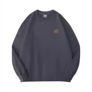 莫代尔 秋冬个性慵懒舒适百搭时尚圆领设计感嘻哈潮流风长袖卫衣打底衣 男女同款