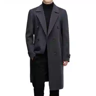 【dme】 秋冬高级感毛呢大衣男羊毛中长款外套过膝妮子呢子非双面羊绒男装 男款