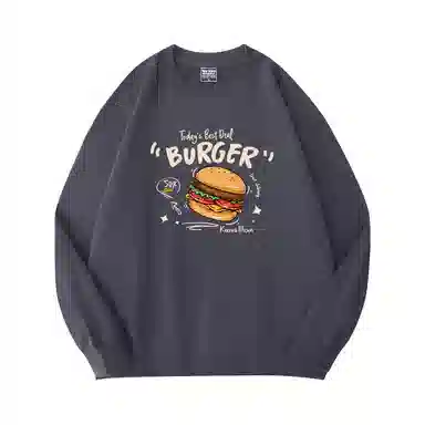 莫代尔 秋冬个性慵懒舒适百搭时尚圆领嘻哈潮流风长袖设计感多色可选卫衣打底衣 男女同款