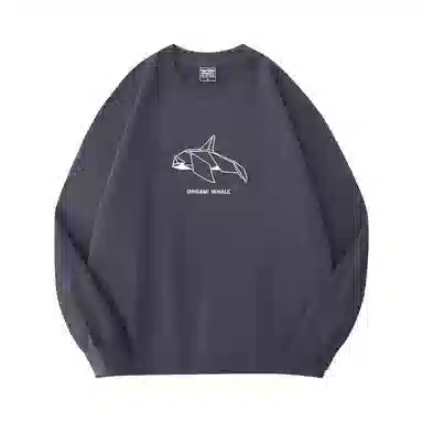 莫代尔 秋冬个性慵懒舒适百搭时尚多色可选圆领嘻哈潮流风长袖设计感卫衣打底衣 男女同款