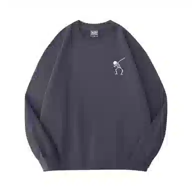 莫代尔 秋冬个性慵懒舒适百搭时尚圆领嘻哈潮流风多色可选长袖设计感卫衣打底衣 男女同款