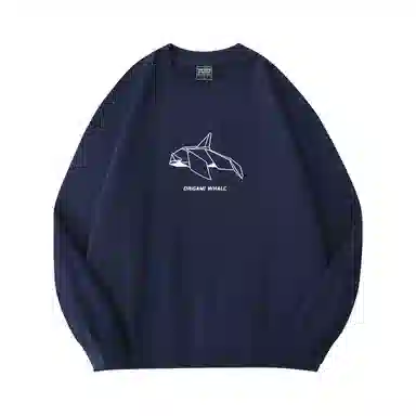 莫代尔 秋冬个性慵懒舒适百搭时尚多色可选圆领嘻哈潮流风长袖设计感卫衣打底衣 男女同款