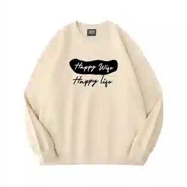 莫代尔 秋冬个性慵懒舒适百搭时尚嘻哈潮流街头风长袖圆领设计感卫衣打底衣 男女同款