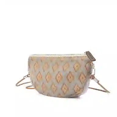 雅诗兰黛【定制化妆包】伊朵 菱光暖棕 精致 优雅 时尚 文艺感 民族风 约会  通勤 复古凌格帆布收纳包 便携