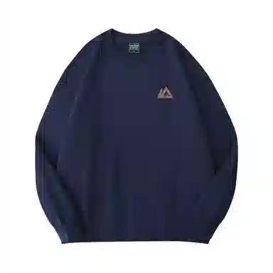 莫代尔 秋冬个性慵懒舒适百搭时尚圆领设计感嘻哈潮流风长袖卫衣打底衣 男女同款