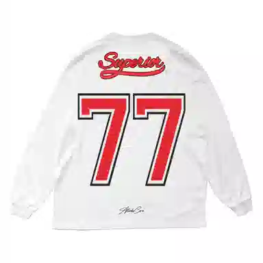 【77号球衣】极限涡轮 美式原创复古冰球设计感七十七号数字字母印花索罗娜嘻哈街头潮流百搭卫衣 男女同款