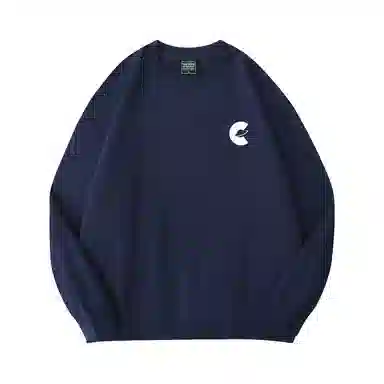 莫代尔 秋冬个性慵懒舒适时尚圆领嘻哈潮流风百搭长袖设计感卫衣打底衣 男女同款