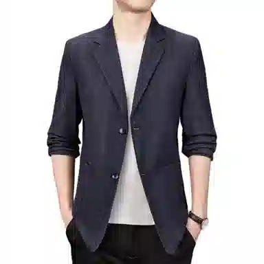 老爷车 男装春秋季格子拼色经典时尚奢华立体设计商务外套西装 男款