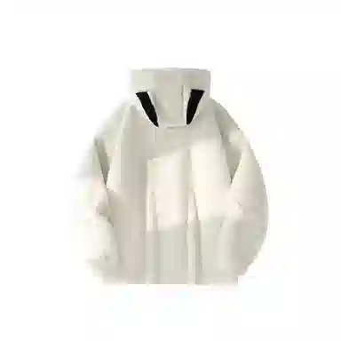 【dme】 潮流时尚情侣款仿兔毛保暖软糯加绒加厚棉衣外套男秋冬宽松百搭兔朵装饰舒适棉服 男女同款