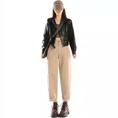 淑好百 大码春秋季直筒高腰牛仔裤 女款