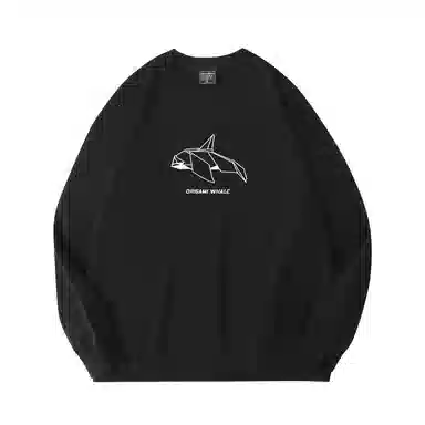 莫代尔 秋冬个性慵懒舒适百搭时尚多色可选圆领嘻哈潮流风长袖设计感卫衣打底衣 男女同款