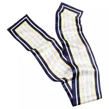 一米画纱 时尚百搭真丝双层喷绘飘带优雅气质长条领巾轻盈装饰 桑蚕丝 丝巾 女款