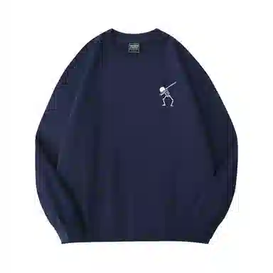 莫代尔 秋冬个性慵懒舒适百搭时尚圆领嘻哈潮流风多色可选长袖设计感卫衣打底衣 男女同款