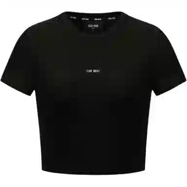 TEAM WANG Letter Print Crew Neck Tee