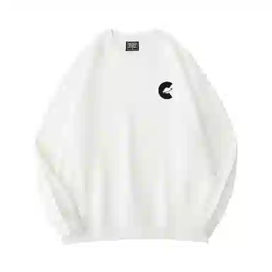 莫代尔 秋冬个性慵懒舒适时尚圆领嘻哈潮流风百搭长袖设计感卫衣打底衣 男女同款