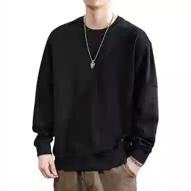 遨宇 美式复古休闲极简风潮流拼接百搭户外长袖上衣服卫衣 男款