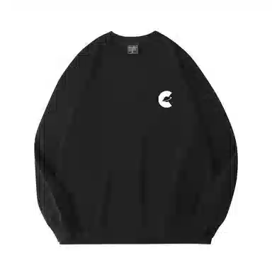 莫代尔 秋冬个性慵懒舒适时尚圆领嘻哈潮流风百搭长袖设计感卫衣打底衣 男女同款