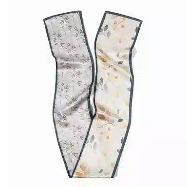 一米画纱 时尚百搭真丝双层喷绘飘带优雅气质长条领巾轻盈装饰 桑蚕丝 丝巾 女款