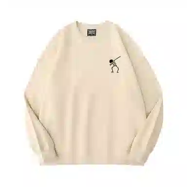 莫代尔 秋冬个性慵懒舒适百搭时尚圆领嘻哈潮流风多色可选长袖设计感卫衣打底衣 男女同款