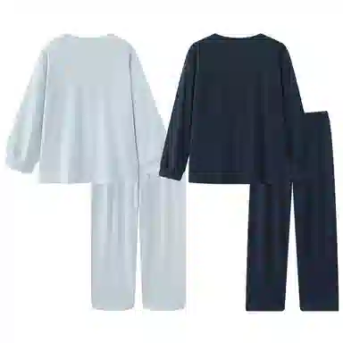静英鸾 冬季卡通小狗德绒加厚保暖休闲舒适家居服睡衣套装 男女同款