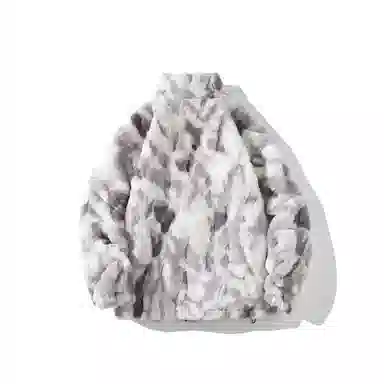 【dme】 潮流时尚大码港风渐变毛绒加厚内里棉衣外套男冬季宽松情侣休闲百搭加绒立领棉服 男女同款