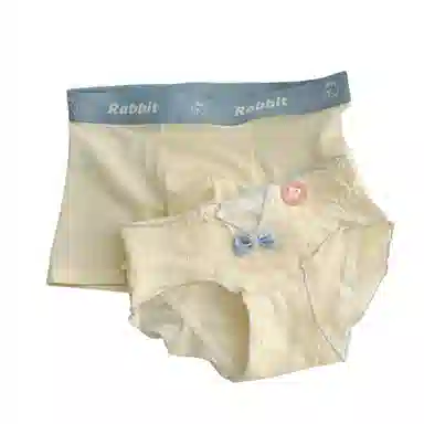ECONICE Couple Cotton Antibacterial Underwear Set