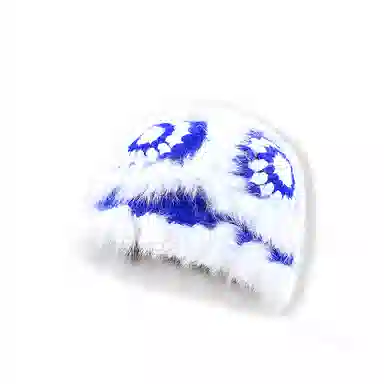 【通勤出街~氛围感】 攸委 可爱时尚国潮醒狮帽兔毛针织毛绒帽秋冬季保暖大头围显脸小 涤纶 百搭防寒护耳绒线帽渔夫帽 男女同款情侣款