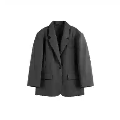 【dme】 潮牌重磅日系复古休闲百搭简约街头户外情侣日常运动纽扣西装领港风宽松长袖羽绒服 男女同款