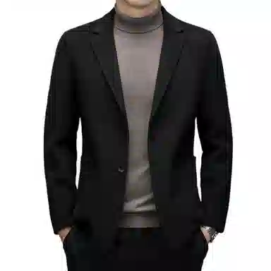 时尚优雅保暖男士羊毛毛呢双面尼外套西装 男款