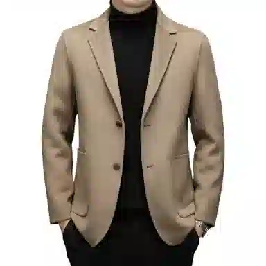 时尚优雅保暖男士羊毛毛呢双面尼外套西装 男款