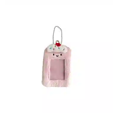 心水好物 韩版可爱甜品食物卡套透明饭卡公交卡收纳包爱豆卡片 毛绒 挂件 男女同款情侣款