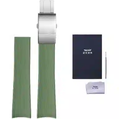 积优 浪琴康卡斯代用氟橡胶表带 适用浪琴康卡斯系列 黑色蓝色绿色灰色 男女通用