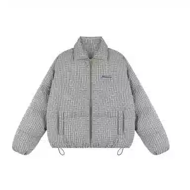 BEETLE TOWN Retro Plaid Puffer Jacket