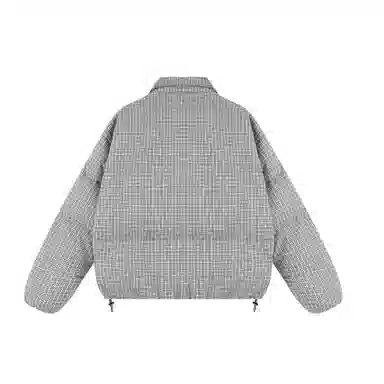 BEETLE TOWN Retro Plaid Puffer Jacket