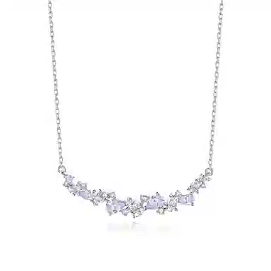 【S999足银 紫藤花开】 七七银饰  浪漫梦幻 爆闪森系小清新 氛围感 闪耀轻奢锁骨链 通勤百搭约会 甜蜜告白 好运 纯银 项链 女款