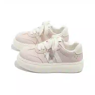 乐乐鱼 早秋学生配裙子百搭厚底运动通勤 增高 低帮 板鞋 女