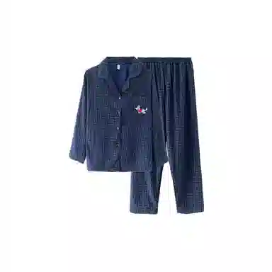 静英鸾 休闲轻盈可外穿宽松格子家居服睡衣套装 女款