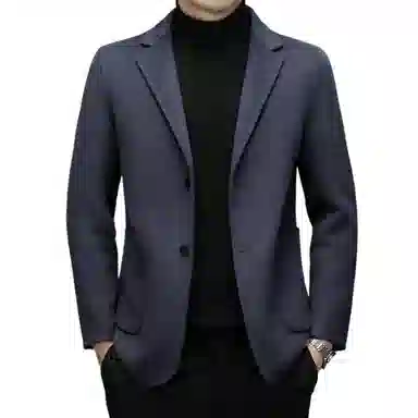 时尚优雅保暖男士羊毛毛呢双面尼外套西装 男款