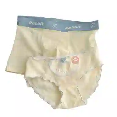 ECONICE Couple Cotton Antibacterial Underwear Set