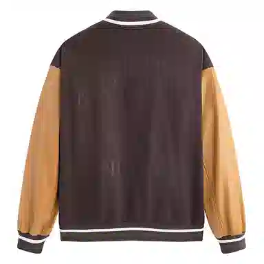 PEACEBIRD MEN Chocolate Baseball Jacket