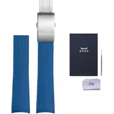 积优 浪琴康卡斯代用氟橡胶表带 适用浪琴康卡斯系列 黑色蓝色绿色灰色 男女通用