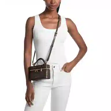 Michael Kors Jana Lock Mini Tote Chocolate