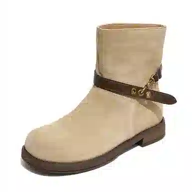 绒面 废土风显瘦潮流百搭休闲 短靴 女