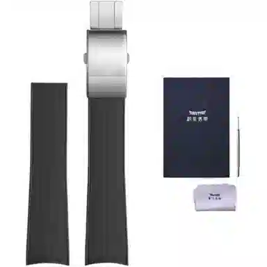 积优 浪琴康卡斯代用氟橡胶表带 适用浪琴康卡斯系列 黑色蓝色绿色灰色 男女通用