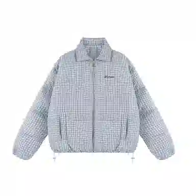 BEETLE TOWN Retro Plaid Puffer Jacket